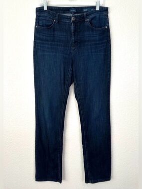 J. Jill Denim Blue Jeans 31 High-Rise Straight Leg Tencel Blend Stretch Womens 8